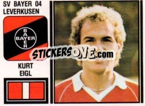 Sticker Kurt Eigl - German Football Bundesliga 1980-1981 - Panini