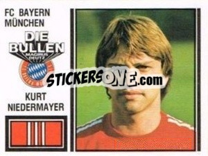 Cromo Kurt Niedermayer - German Football Bundesliga 1980-1981 - Panini
