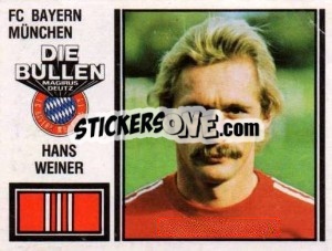 Sticker Hans Weiner - German Football Bundesliga 1980-1981 - Panini