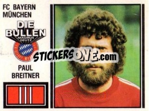 Cromo Paul Breitner - German Football Bundesliga 1980-1981 - Panini