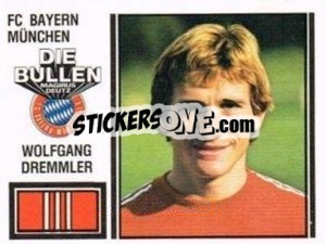 Cromo Wolfgang Dremmler - German Football Bundesliga 1980-1981 - Panini