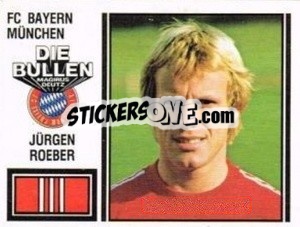 Cromo Jürgen Roeber - German Football Bundesliga 1980-1981 - Panini