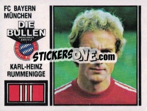 Sticker Karl-Heinz Rummenigge - German Football Bundesliga 1980-1981 - Panini