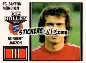 Sticker Norbert Janzon - German Football Bundesliga 1980-1981 - Panini