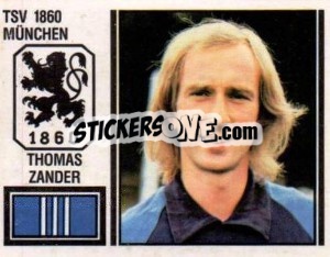Cromo Thomas Zander - German Football Bundesliga 1980-1981 - Panini