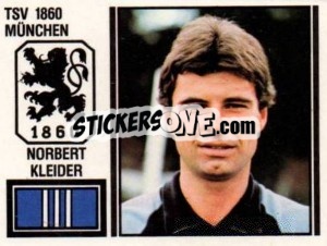 Sticker Norbert Kleider - German Football Bundesliga 1980-1981 - Panini