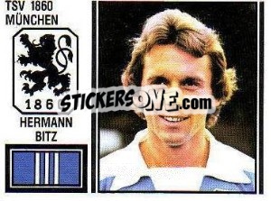 Cromo Hermann Bitz - German Football Bundesliga 1980-1981 - Panini