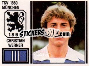 Cromo Christian Werner - German Football Bundesliga 1980-1981 - Panini