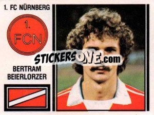 Cromo Bertram Beierlorzer - German Football Bundesliga 1980-1981 - Panini