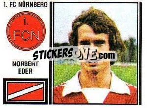 Cromo Norbert Eder - German Football Bundesliga 1980-1981 - Panini