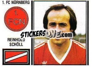 Figurina Reinhold Schöll - German Football Bundesliga 1980-1981 - Panini