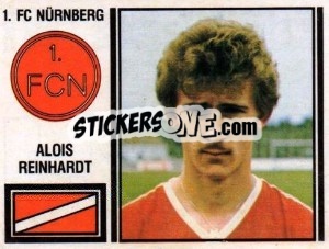 Cromo Alois Reinhardt - German Football Bundesliga 1980-1981 - Panini