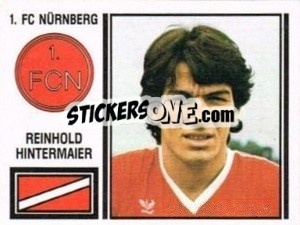 Cromo Reinhold Hintermaier - German Football Bundesliga 1980-1981 - Panini