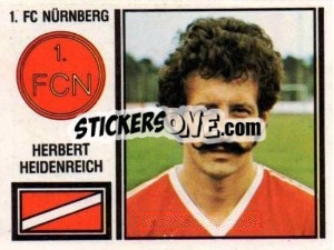 Sticker Herbert Heidenreich - German Football Bundesliga 1980-1981 - Panini