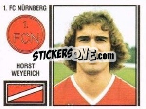 Sticker Horst Weyerich - German Football Bundesliga 1980-1981 - Panini