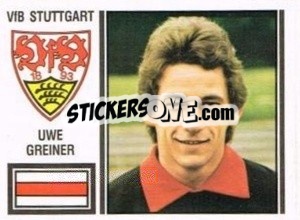 Sticker Uwe Greiner - German Football Bundesliga 1980-1981 - Panini
