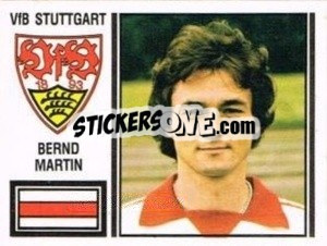 Cromo Bernd Martin - German Football Bundesliga 1980-1981 - Panini