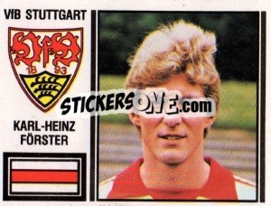 Sticker Karl-Heinz Förster - German Football Bundesliga 1980-1981 n. 398 - Panini