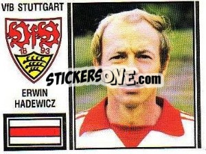 Cromo Erwin Hadewicz - German Football Bundesliga 1980-1981 - Panini