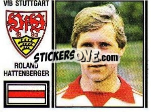 Cromo Roland Hattenberger - German Football Bundesliga 1980-1981 - Panini