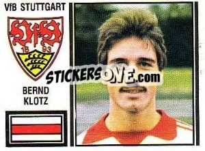 Sticker Bernd Klotz - German Football Bundesliga 1980-1981 n. 404 - Panini