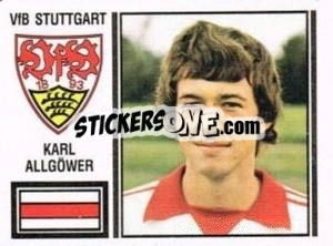 Sticker Karl Allgöwer - German Football Bundesliga 1980-1981 n. 405 - Panini