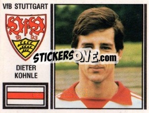 Cromo Dieter Kohnle - German Football Bundesliga 1980-1981 - Panini