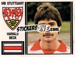 Cromo Harald Beck - German Football Bundesliga 1980-1981 - Panini