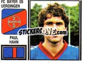 Cromo Paul Hahn - German Football Bundesliga 1980-1981 - Panini