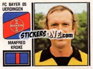 Sticker Manfred Kroke - German Football Bundesliga 1980-1981 - Panini