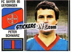 Cromo Peter Schwarz - German Football Bundesliga 1980-1981 - Panini