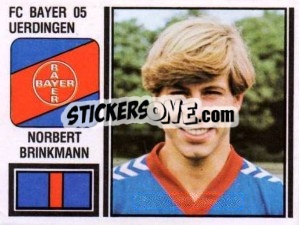 Sticker Norbert Brinkmann - German Football Bundesliga 1980-1981 - Panini