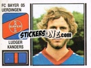 Sticker Ludger Kanders - German Football Bundesliga 1980-1981 - Panini