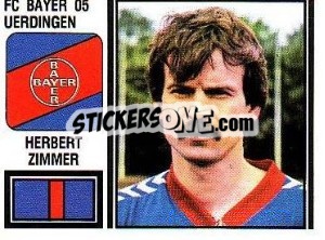 Cromo Herbert Zimmer - German Football Bundesliga 1980-1981 - Panini