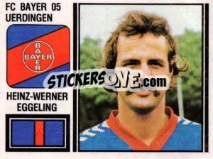 Cromo Heinz-Werner Eggeling - German Football Bundesliga 1980-1981 - Panini