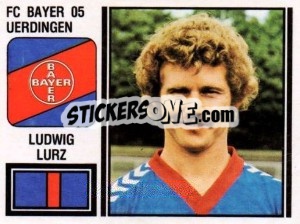 Sticker Ludwig Lurz - German Football Bundesliga 1980-1981 - Panini