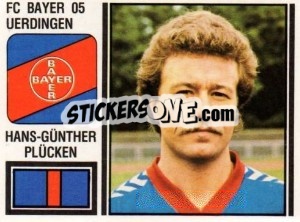 Sticker Hans-Günther Plücken - German Football Bundesliga 1980-1981 - Panini