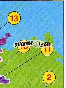 Sticker Landkarte Vereine 2. Liga - German Football Bundesliga 1980-1981 n. 431 - Panini