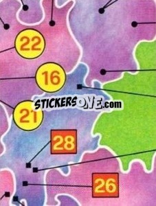 Sticker Landkarte Vereine 2. Liga