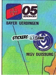 Cromo Landkarte Vereine 1. Liga - German Football Bundesliga 1980-1981 - Panini