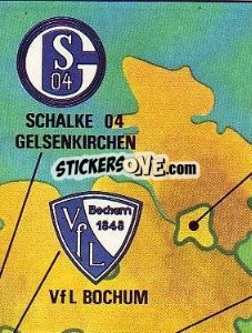 Cromo Landkarte Vereine 1. Liga - German Football Bundesliga 1980-1981 - Panini