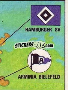 Sticker Landkarte Vereine 1. Liga - German Football Bundesliga 1980-1981 - Panini