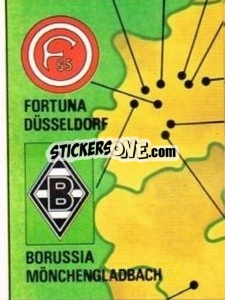 Cromo Landkarte Vereine 1. Liga - German Football Bundesliga 1980-1981 - Panini