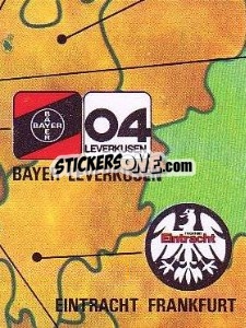 Sticker Landkarte Vereine 1. Liga - German Football Bundesliga 1980-1981 n. 8 - Panini