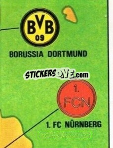 Figurina Landkarte Vereine 1. Liga - German Football Bundesliga 1980-1981 - Panini