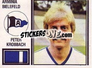 Cromo Peter Krobbach - German Football Bundesliga 1980-1981 - Panini