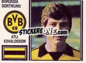Cromo Atli Edvaldsson - German Football Bundesliga 1980-1981 - Panini