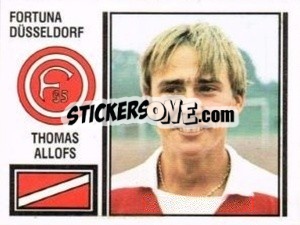 Cromo Thomas Allofs - German Football Bundesliga 1980-1981 - Panini