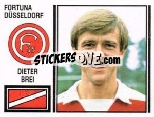 Sticker Dieter Brei - German Football Bundesliga 1980-1981 - Panini