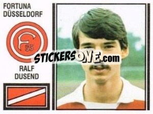 Cromo Ralf Dusend - German Football Bundesliga 1980-1981 - Panini
